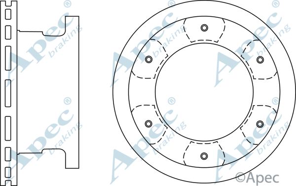 APEC BRAKING Jarrulevy DSK2743